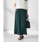 ショッピング接触冷感 スカート 「接触冷感裏地/洗える」ドロストイージーナロースカート