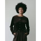 カーディガン ベロアカーディガン レディ