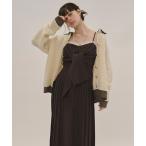 カーディガン shirt docking button cardigan / シャツドッキングボタンカーディガン レディース