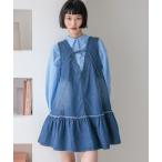 ワンピース デニムミニワンピース　572962