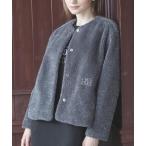 ブルゾン アウター ラメボア保温ブルゾン レディース