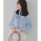 ショッピングリボン ブラウス シャツ 「リバイバルアイテム」「新色登場！」リボンボウタイブラウス レディース