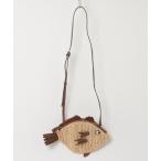「ANYA HINDMARCH」 Fish Raffia ショルダー かごバッグ - ベージュ レディース