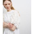 tシャツ ロングカットジャガードコンビカットソー レディース