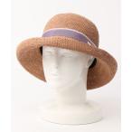 「FURLA」 ストローハット M ラベンダー レディース