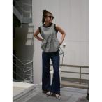 ギンガムチェックペプラムトップス レディース