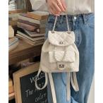 デイバック リュック キルティングチェーン使いミニリュック レディース