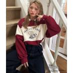 tシャツ PEANUTSコラボ 配色切替プルオーバー レディース