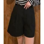 パンツ タックショートパンツ レディース