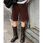 パンツ コーデュロイハーフパンツ レディース