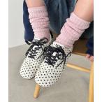 スニーカー ドットフラットシューズ レディース