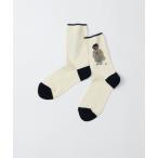 靴下 POLO RALPH LAUREN オーガニックコットン混 PRE FALL BEAR クルーソックス 03207204 レディース