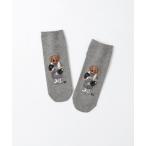 靴下 POLO RALPH LAUREN オーガニックコットン混 ボクシングベア スニーカーソックス 03207818 レディース
