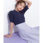 ワンピース ポロ衿ドッキングワンピース