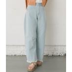 [RETRO GIRL] обработка Denim брюки LARGE оттенок голубого прочее 5 женский 