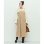 ワンピース ウォッシャブルウール調ストレッチキャミワンピース