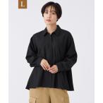 ブラウス シャツ 「L」「接触冷感」「マシンウォッシャブル」スパンローンペプラムシャツ レディース