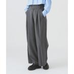 パンツ ヘリンボーン ハイウエスト ワイド パンツ レディース