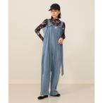 サロペット オーバーオール ロングリボン サロペット レディース