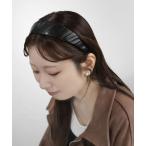 カチューシャ レザー調ワイドカチューシャ