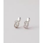 イヤリング 金属アレルギー対応made in japan「純金厚メッキ」　クロスライン　極小ミニマル　ループフィットイヤリング レディース メ