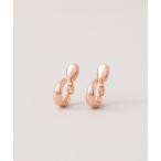 イヤリング 金属アレルギー対応made in japan「純金厚メッキ」　スリムドロップ　極小ミニマル　ループフィットイヤリング レディース