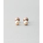ショッピングパール ピアス ピアス ピアス カラーパール リバーシブル レディース