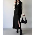 セットアップ ベストセットアップ3点セット（薄手・裏地なし） レディース