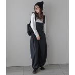 オールインワン ドローストリングミリタリーサロペペット レディース