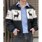 ショッピングノルディック セーター ニット ノルディック柄ダブルジップカウチンニット メンズ レディース