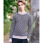 ショッピングサークル セーター ニット オーバーラップサークルジャカードニット メンズ