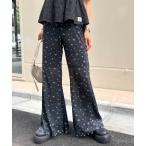  брюки [HELLO.SANFRANCISCO/ Hello Сан-Франциско ] ассортимент рисунок flocky принт flare pants женский 