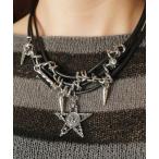 ネックレス 紐ネックレス/スタッズスター レディース