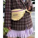  поясная сумка сумка-пояс [HELLO.SANFRANCISCO/ Hello Сан-Франциско ] атлас оборка комбинированный талия BAG женский 