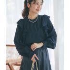 ブラウス シャツ 「最強愛され」シアーウールラッフルフリルブラウス レディース