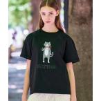 tシャツ 「接触冷感／抗菌防臭／消臭」アイスクリアコットンキャットTシャツ レディース