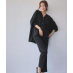 セットアップ 「2025AW」ダンボール セットアップ Vネック カーディガン テーパードパンツ 2点セット 上下セット レディース