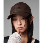 キャップ 帽子 刺繍ロゴレザーキャップ レディース