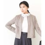 ショッピングスウェード ブルゾン アウター フェイクスウェードショートブルゾン/洗える レディース