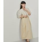 「ADAM ET ROPE'」 半袖ワンピース FREE ベージュ レディース