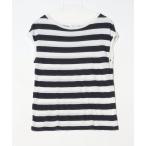 [URBAN RESEARCH DOORS] окантовка рисунок безрукавка tops FREE темно-синий женский 