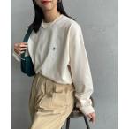 tシャツ 「GYMPHLEX/ジムフレックス」 ワンポイント刺繍ロゴ クルーネックロンT レディース メンズ
