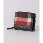 財布 クレストブリッジチェックPVC二つ折り財布 レディース