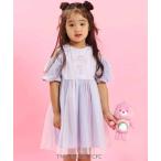 ワンピース 「ケアベア×SLAP SLIP」キラキラプリント肩あきチュールワンピース(100~130cm) キッズ 子供服 男の子 女の子