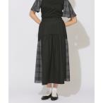 スカート パーシャルチェックスカート