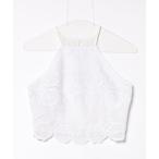 ショッピングAbercrombie 「Abercrombie&Fitch」 レースノースリーブブラウス S ホワイト レディース