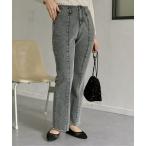 [Thevon] обработка ботинки cut Denim брюки SMALL черный женский 
