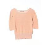 [Kastane] короткий рукав вязаный FREE бежевый женский 