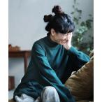 「soulberry」 タートルネックニット 3L ダークグリーン レディース