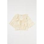ブラウス シャツ FLOWER PATTERN FRILLS トップス レディース
